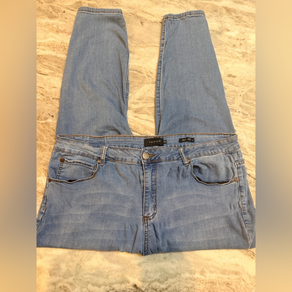 Tahari Kelly Classic Skinny Jeans Women’s 22W Blue Stretch Denim